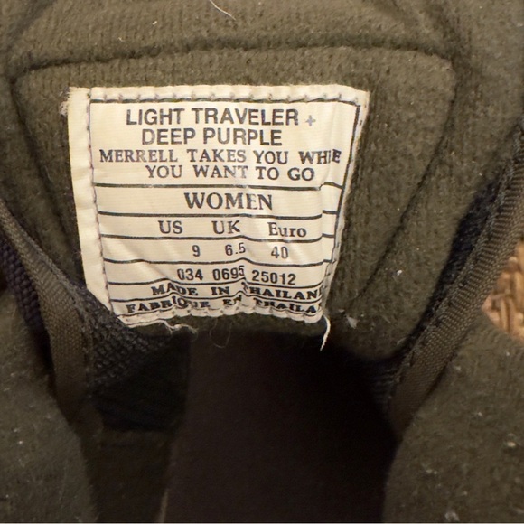 Vintage 90s Merrell Light Traveler + Deep Purple Hiking Boots - Picture 11 of 11